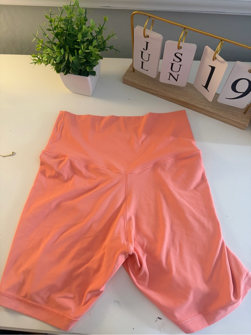 Women’s High-Waist Coral Bike Shorts